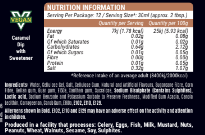 Dairy Free Vegan Caramel Dip with Near Zero Fats, Sugar and Calories